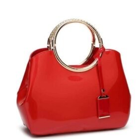 Classic Red Polyester Handbag - A Bold and Stylish Choice